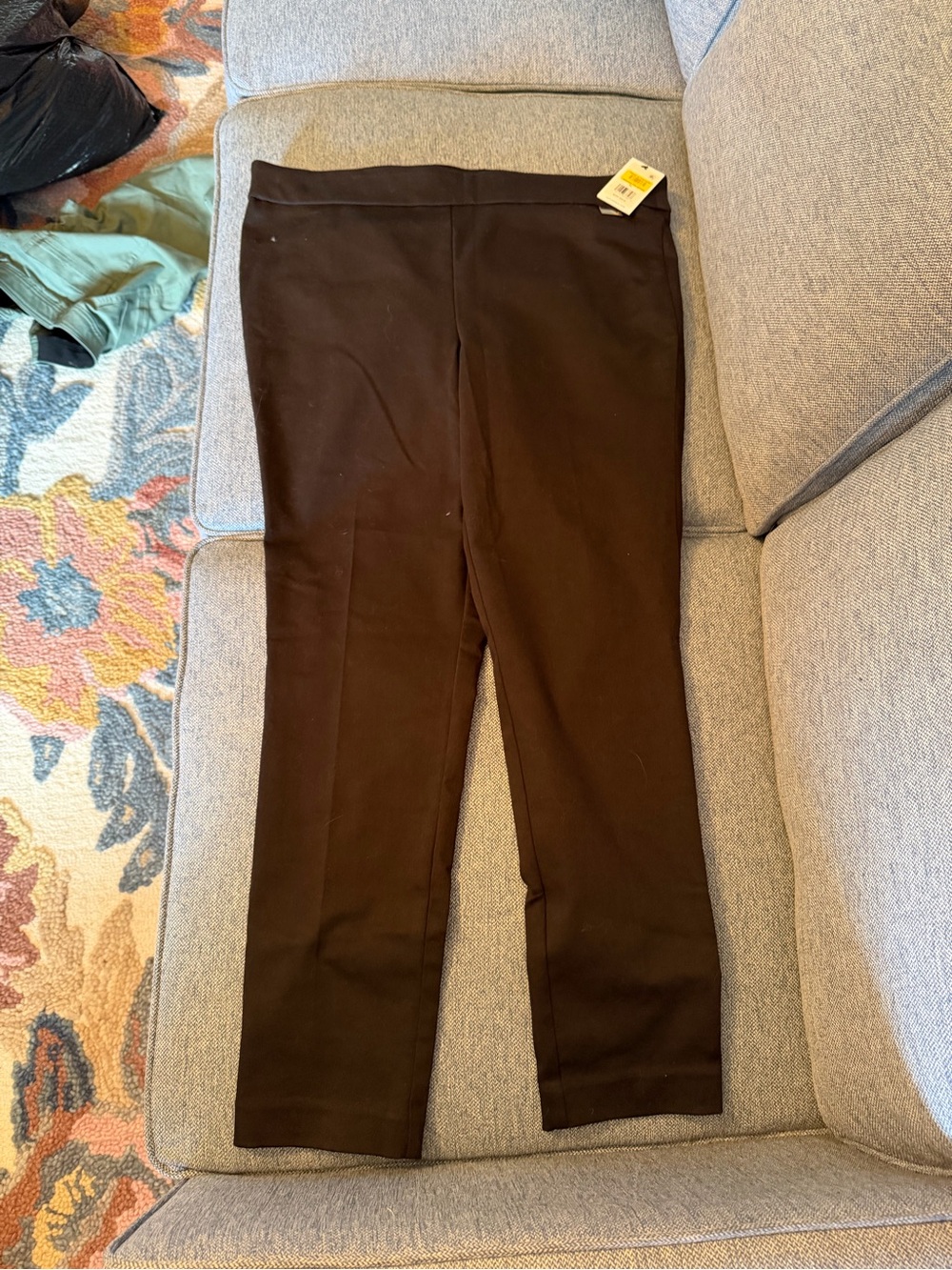 Calvin Klein Black Pull-On Ponte Straight Pants